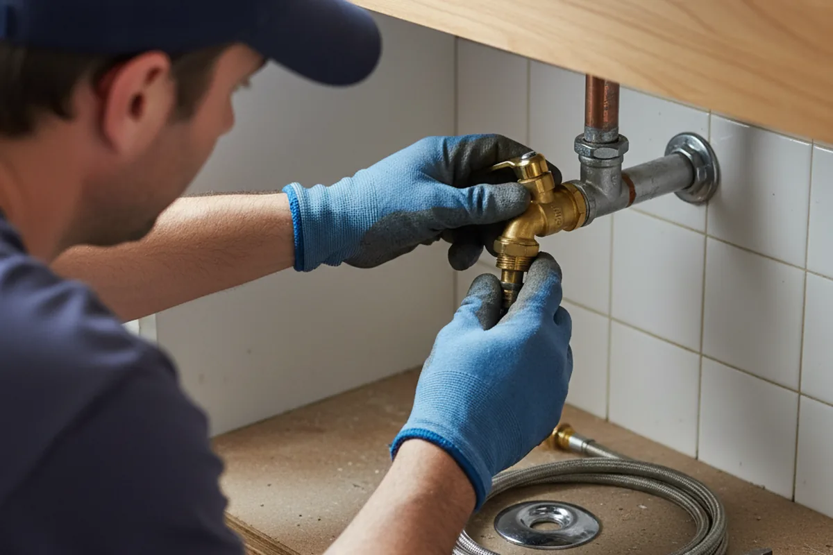 Shutoff valve and fitting work during Emergency Plumbing in Roseville